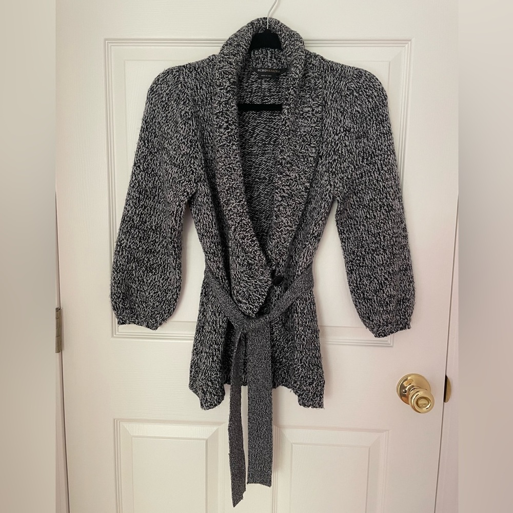 BCBC MaxAzria Merino Wool 3/4 Length Sleeves Sweater Cardigan